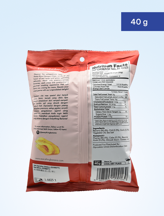 Everything Banana’s Banana Chips – Chilli Garlic 40g